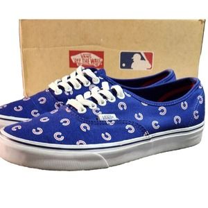 VANS CHICAGO CUBS MLB Shoes Sneakers With Box Blue Mens Size 9 Womens 10.5